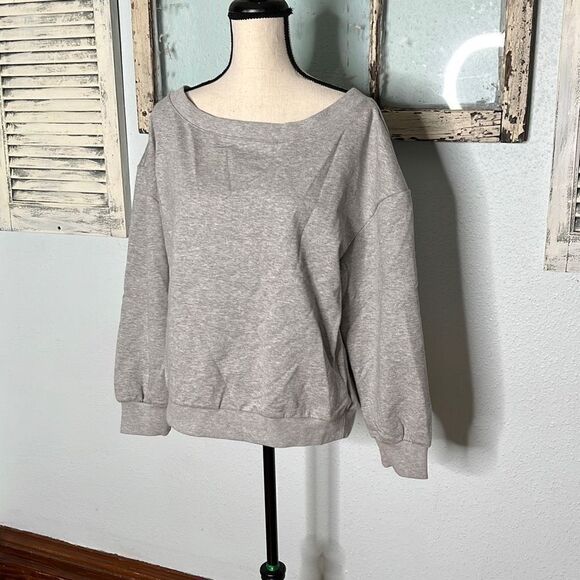 INC International Concepts Womens Sweatshirt Gray Size Extra Large NWT - Picture 2 of 9